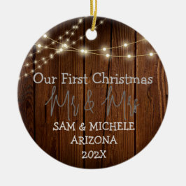 Unser erstes Weihnachtsbaumholz von Mr. und Mrs. Keramik Ornament