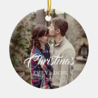 Unser erstes Weihnachtscouchdekor mit Foto Keramik Ornament