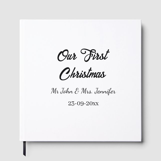 Unser erstes Weihnachtsdatum - Herr und Frau - Gästebuch (Vorderseite)