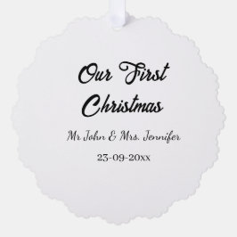 Unser erstes Weihnachtsdatum - Herr und Frau - Ornament Karte