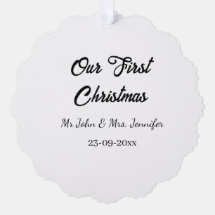Unser erstes Weihnachtsdatum - Herr und Frau - Ornament Karte