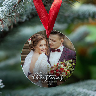 Unser erstes Weihnachtsfest als Mr. und Mrs. 2024 Ornament