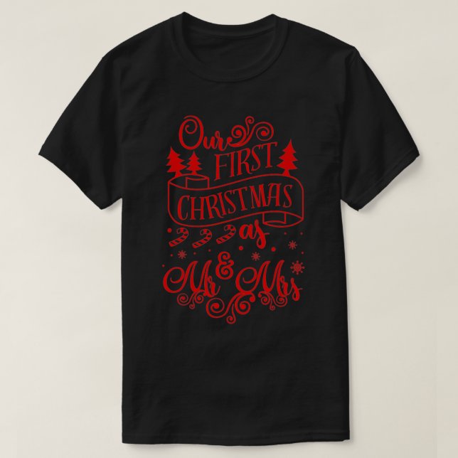 Unser erstes Weihnachtsfest, Frau Xmas Weihnachtsm T-Shirt (Design vorne)