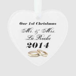 Unser erstes Weihnachtsfest individualisierbar Mr. Ornament