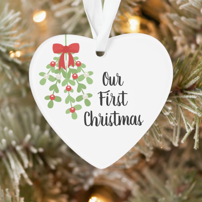 Unser erstes Weihnachtsfest Mistletoe Romantische  Ornament (Baum)