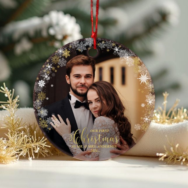 Unser erstes Weihnachtsfest - Mr. Gilded Couple Fo Ornament (Von Creator hochgeladen)