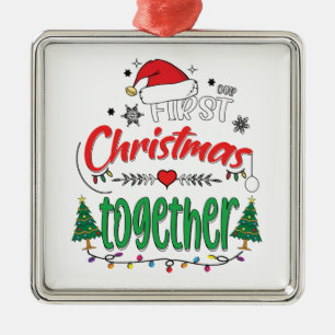 Unser erstes Weihnachtsfest zusammen Match Ornament Aus Metall