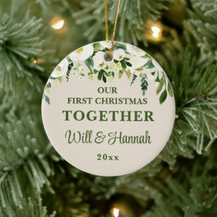 Unser erstes Weihnachtsfest zusammen Personalisier Keramik Ornament