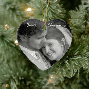 Unser erstes Weihnachtsgeschenk Aquamarin Damaske  Keramik Ornament