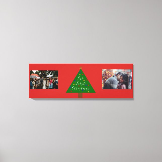 Unser erstes Weihnachtsgeschenk drucken Leinwanddruck (Vorderseite)