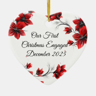 Unser erstes Weihnachtsgeschenk Verlobt im Dezembe Keramik Ornament