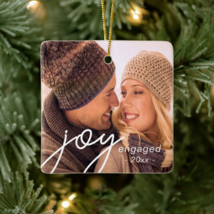 Unser erstes Weihnachtsgeschenk Verlobter Freude Keramikornament