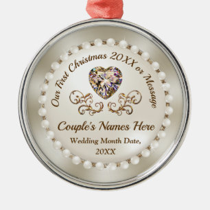 Unser erstes Weihnachtsgeschmuck Personalisiert Ornament Aus Metall