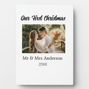 Unser erstes Weihnachtspaar Foto Name Mr. & Mrs. M Fotoplatte