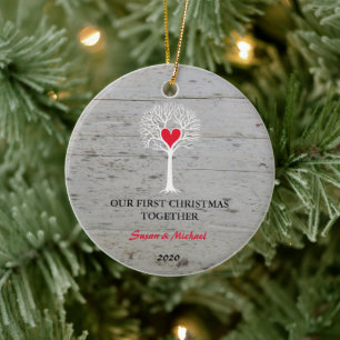 Unser erstes Weihnachtszusammen Keramik Ornament
