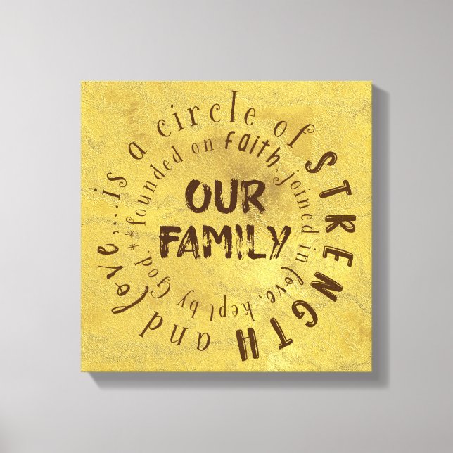 Unser Familienangebot: Kraft und Liebe Leinwanddruck (Vorderseite)