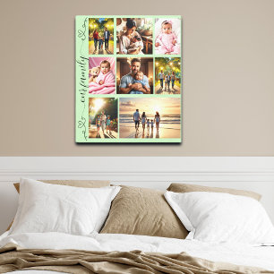 Unser Familienfoto Collage Niedlich Doodle Hearts Poster