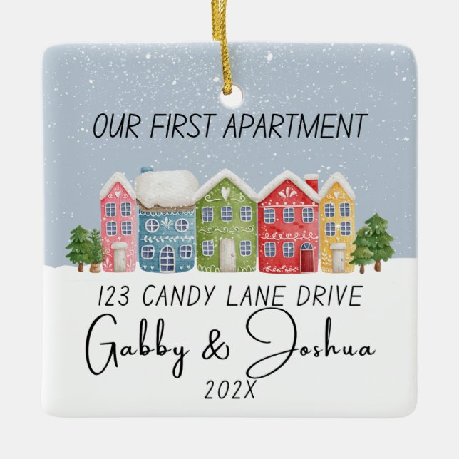 Unser First Apartment Housewärme Neue Zuhause Keramikornament (Vorderseite)