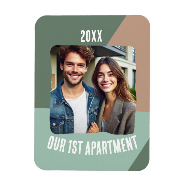 Unser First Apartment Personalisiertes Foto Magnet (Vertikal)