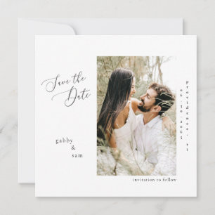 Unser Foto White Square Wedding rettet das Datum Einladung