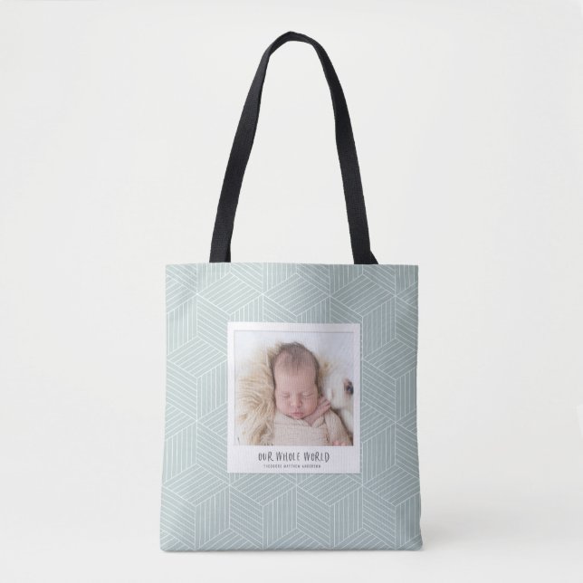 Unser ganze Weltsofortiges Foto geometrisch Tasche (Vorderseite)
