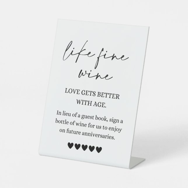 unser Gästebuch unterschreiben Sockelschild (Vorderseite)