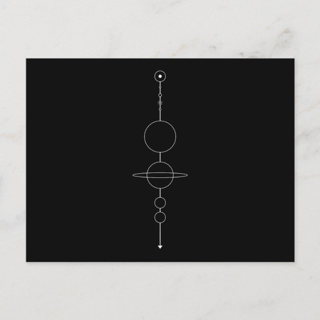 unser geometrisches Sonnensystem Postkarte (Vorderseite)
