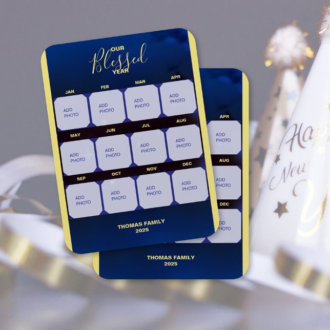 Unser gesegnetes Foto für den Urlaub Magnet (Our Blessed Year Holiday Photo Magnet (front, multiple shown))
