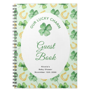 Unser Glücksbringer St. Patrick Baby Shower Gästeb Notizblock