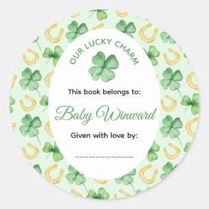 Unser Glücksbringer-St.-Patrick-Baby-Shower Runder Aufkleber