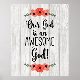 Unser Gott ist ein phantastischer Gott - Zitat Po Poster