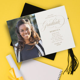 Unser Graduate Classic Script Gold Foto Abschluss Ankündigung
