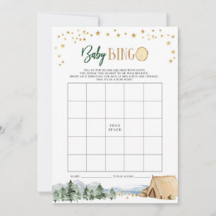 Unser größtes Abenteuer Baby Shower Bingo Spiel Einladung