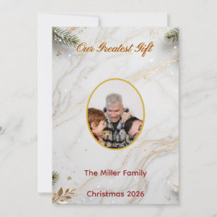 Unser größtes Geschenk Großeltern Foto Feiertagskarte