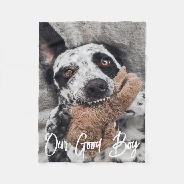 Unser guter Junge Custom Hund Foto Fleece Blanket (Vorderseite)