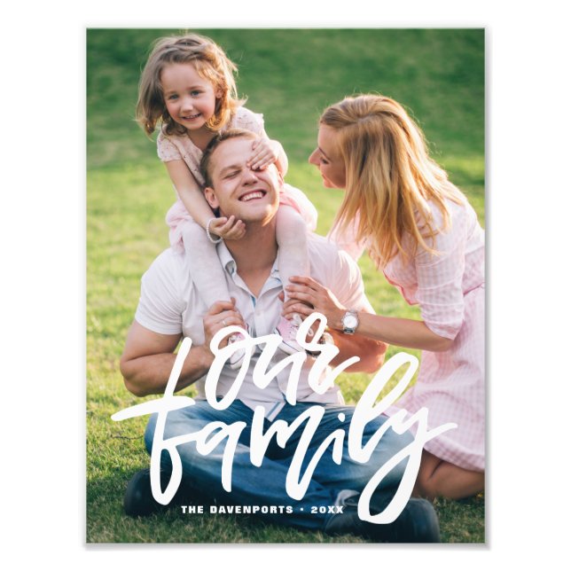 Unser handgeschriebenes Skript für die Familie ind Fotodruck (Vorne)