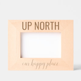Unser "Happy Place Custom Vacation Destination" Geätzte Rahmen