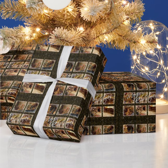 Unser Haus zu Ihrem Weihnachtsbuch Geschenkpapier (Feiertage)
