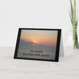 Unser Heartsare gefüllt mit Sorgen-Strand-Beileid Karte
