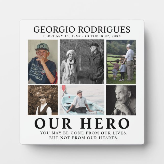 Unser Helden-Collage Memorial Fotoplatte (Vorderseite)