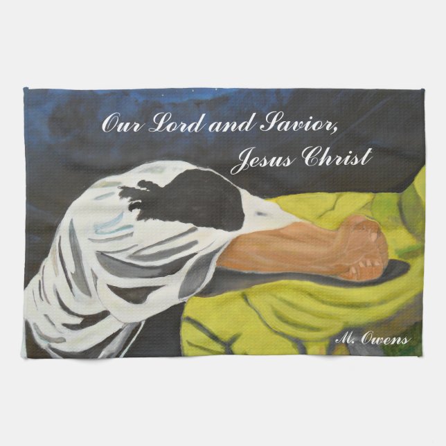Unser Herr und Erretter, Jesus Christus Küchentuch (Horizontal)