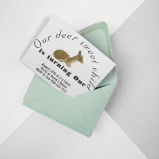 Unser Hirschsüßkind zum Geburtstag Einladung