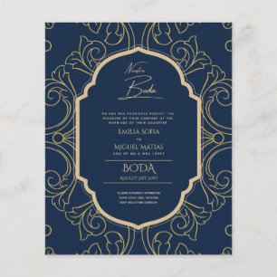 Unser Hochzeit GOLD Rahmen Spanische Hochzeit EINL Flyer