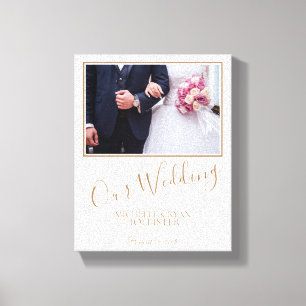 Unser hochzeitselegantes Foto der Hochzeitsstimmun Leinwanddruck