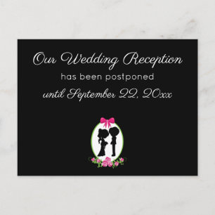 Unser Hochzeitsempfang Niedliches Paar Postkarte