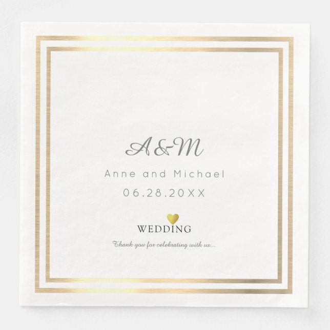 unser Hochzeitsempfang Serviette (Vorderseite)