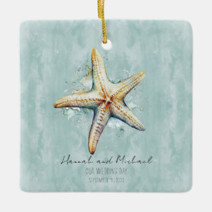 "Unser Hochzeitstag" Keramikornament