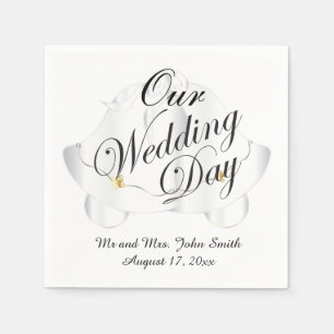 Unser Hochzeitstag Serviette
