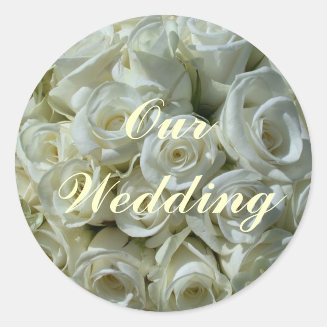 Unser Hochzeitsticker Runder Aufkleber (Vorderseite)