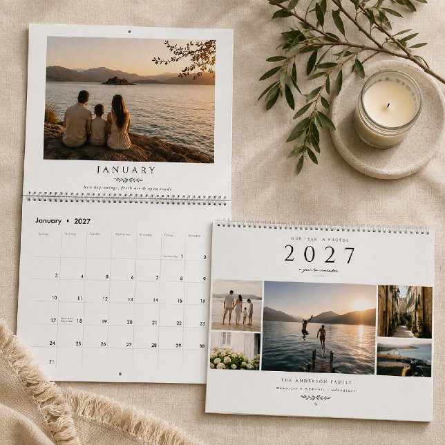 Unser Jahr in Fotos Personalisierter Familienkalen Kalender (Von Creator hochgeladen)